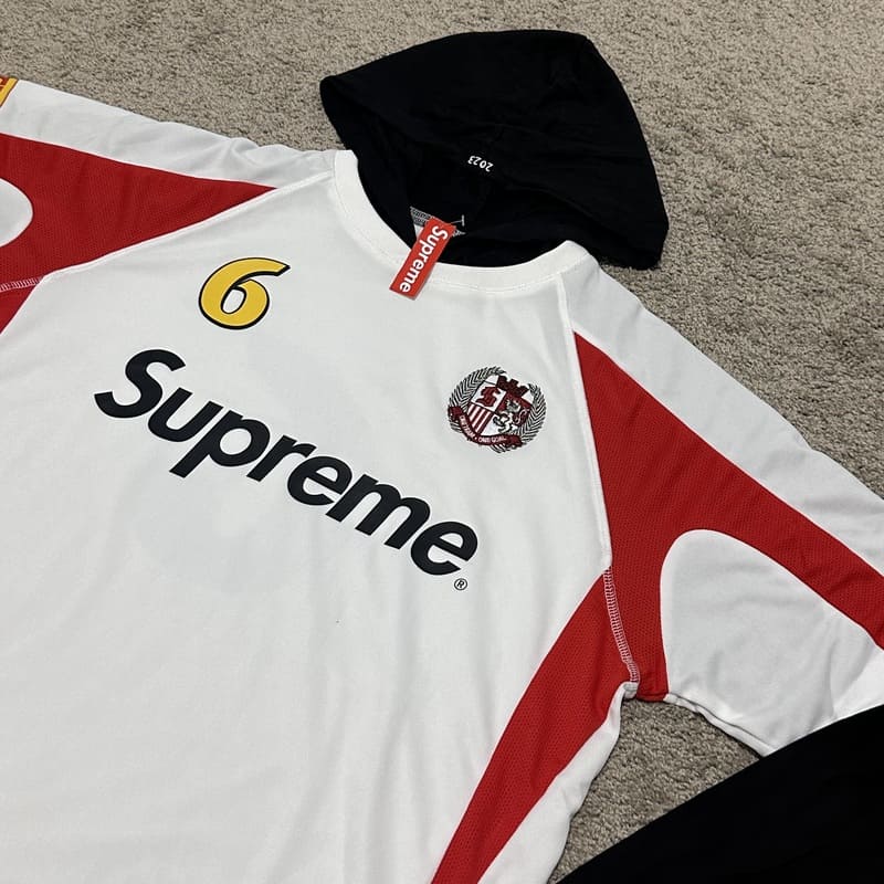 Conjunto Supreme Hooded Soccer Branco - HYPER LIST