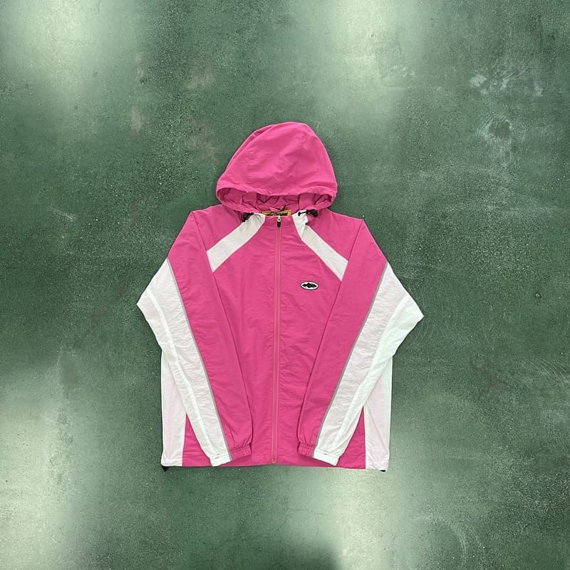 Jaqueta Corta Vento Corteiz Rosa Branco - HYPER LIST