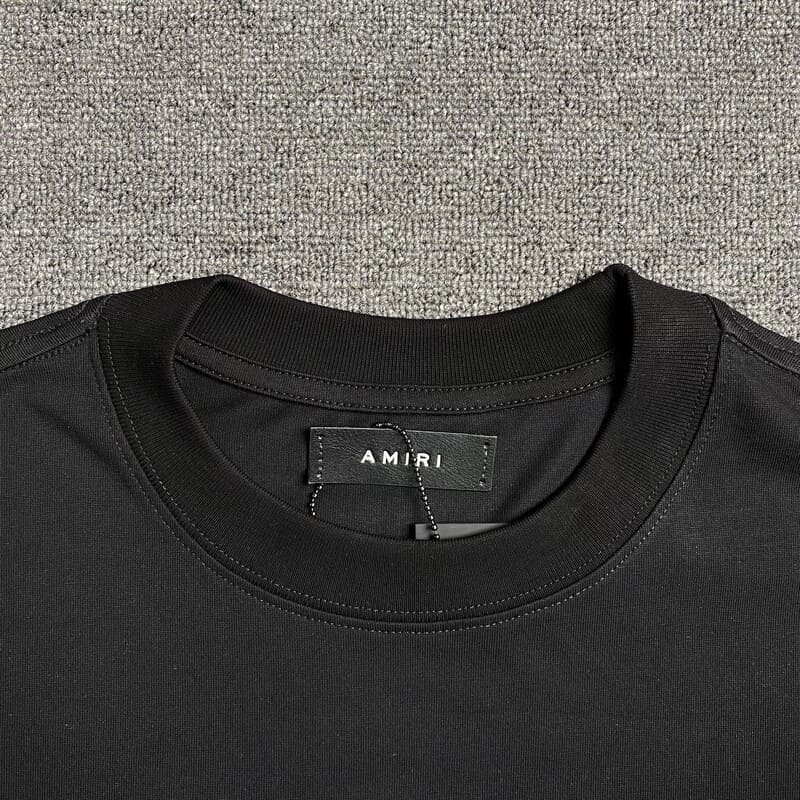Camiseta Amiri Bar Logo Preto/Azul - HYPER LIST