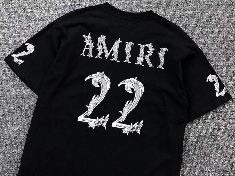 Amiri 22 Logo-Print T-Shirt White Black