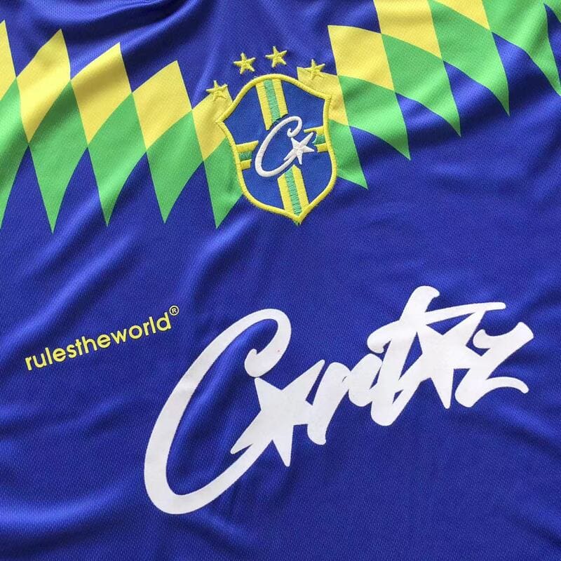 Camiseta Corteiz Futebol Brasil Azul - HYPER LIST
