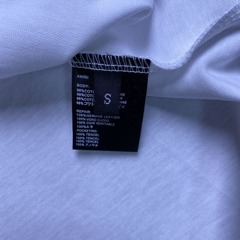 Camiseta Amiri Bar Logo Branca/Azul - HYPER LIST