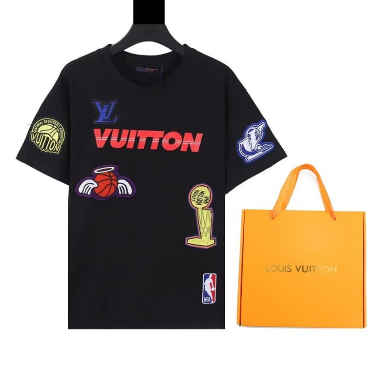 Camiseta Louis Vuitton x NBA Crossover Round Neck Printing - HYPER LIST