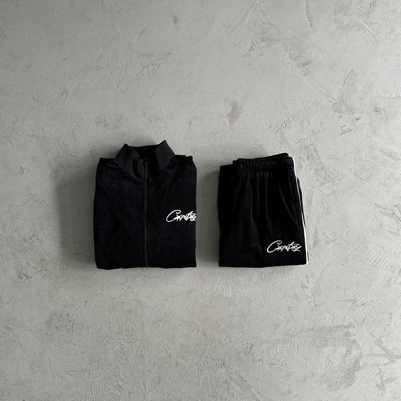 Conjunto Corteiz Veludo Preto - HYPER LIST