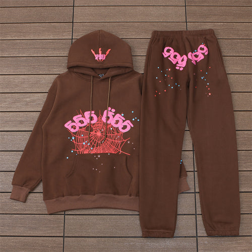 Sp5der Brown Tracksuit - HYPER LIST