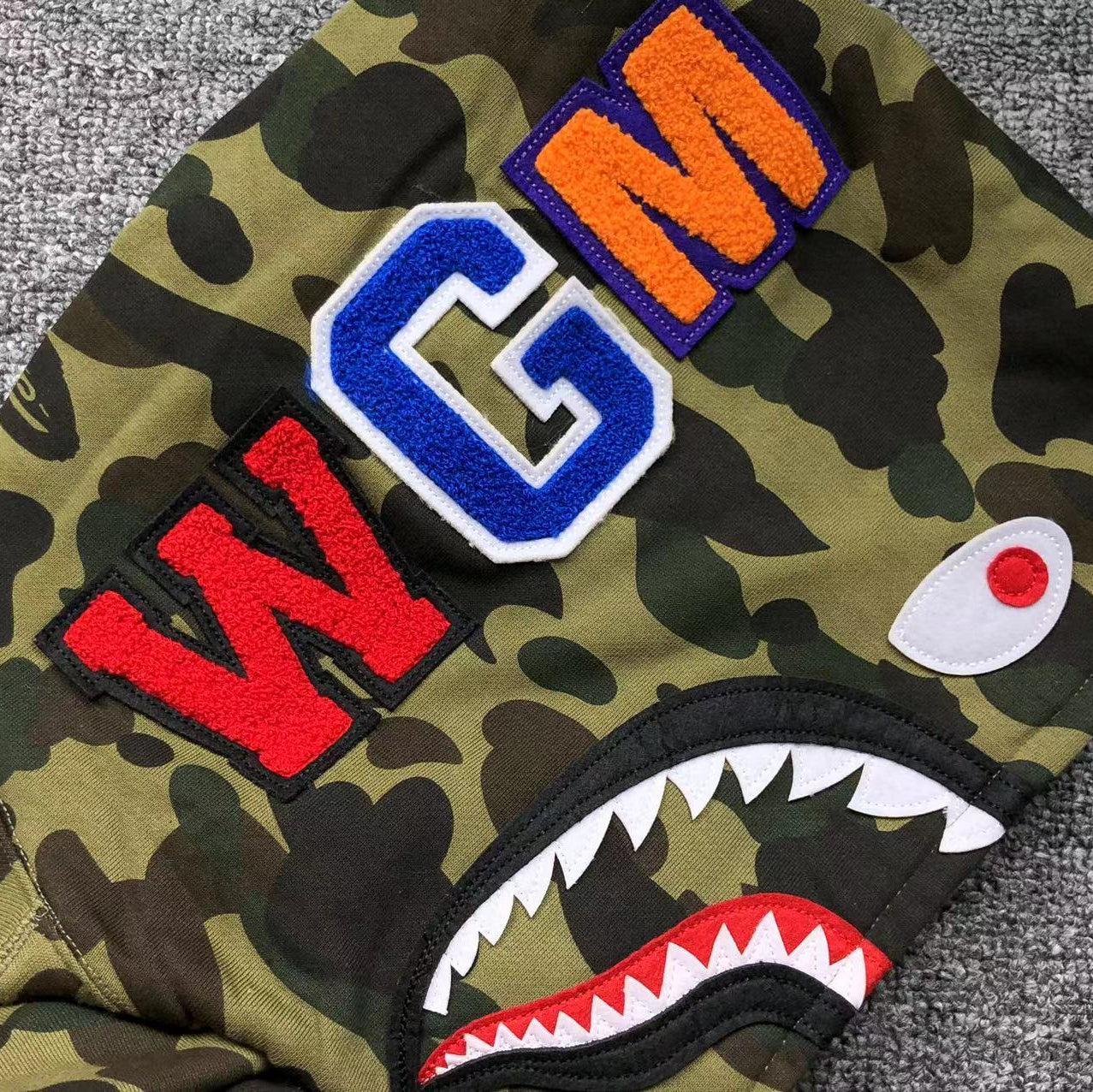 Hoodie BAPE Shark Green