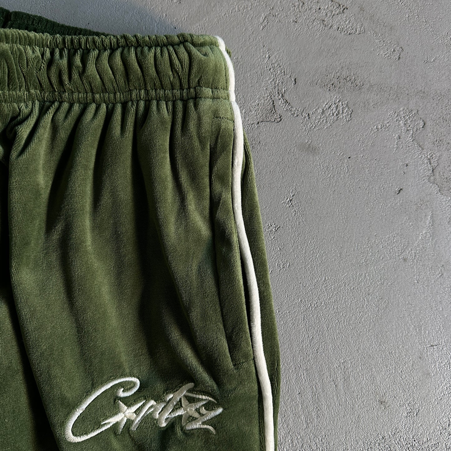 Corteiz Velour Green Tracksuit