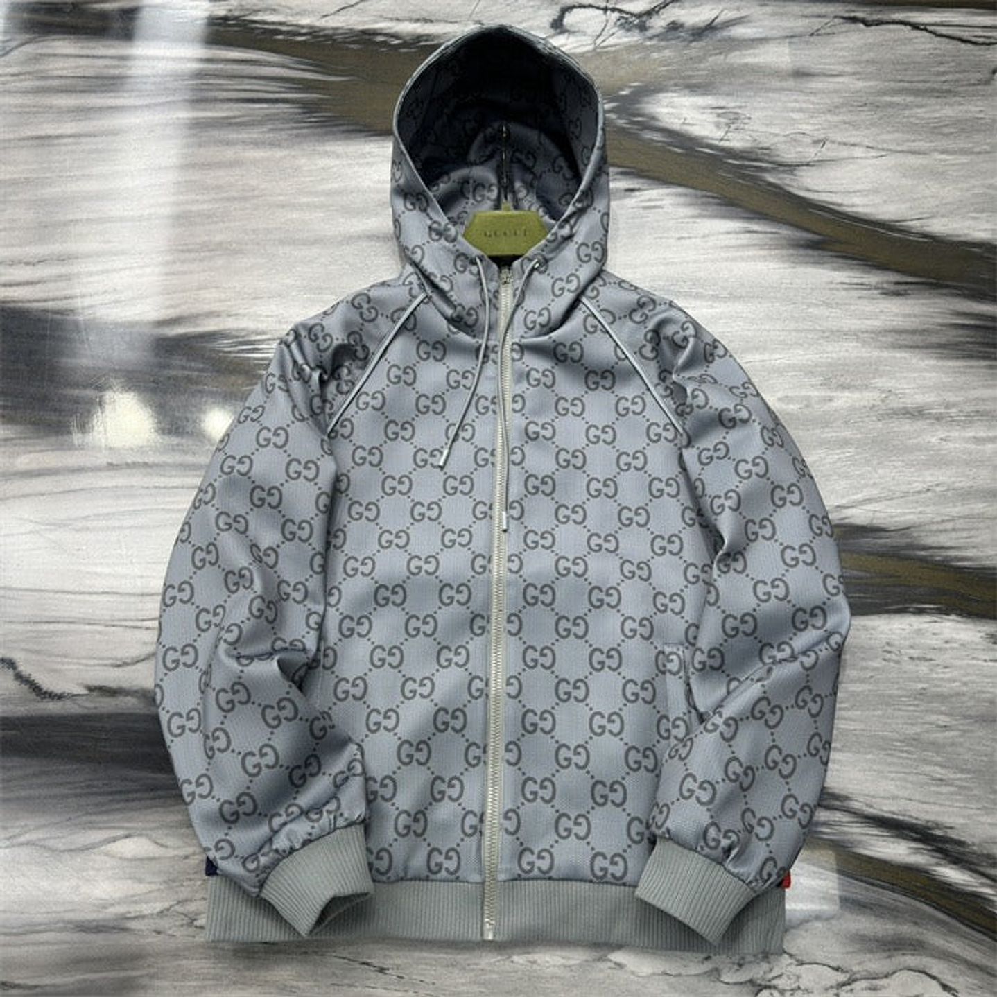 Gucci Webbing-Trimmed Gray Tracksuit