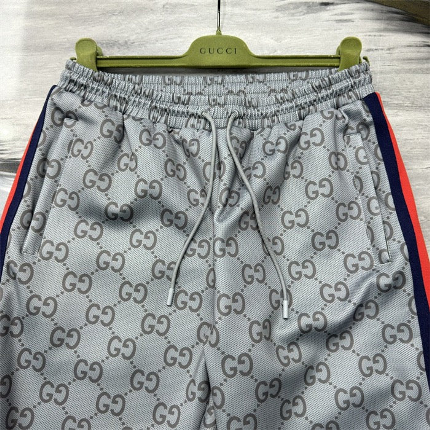 Gucci Webbing-Trimmed Gray Tracksuit
