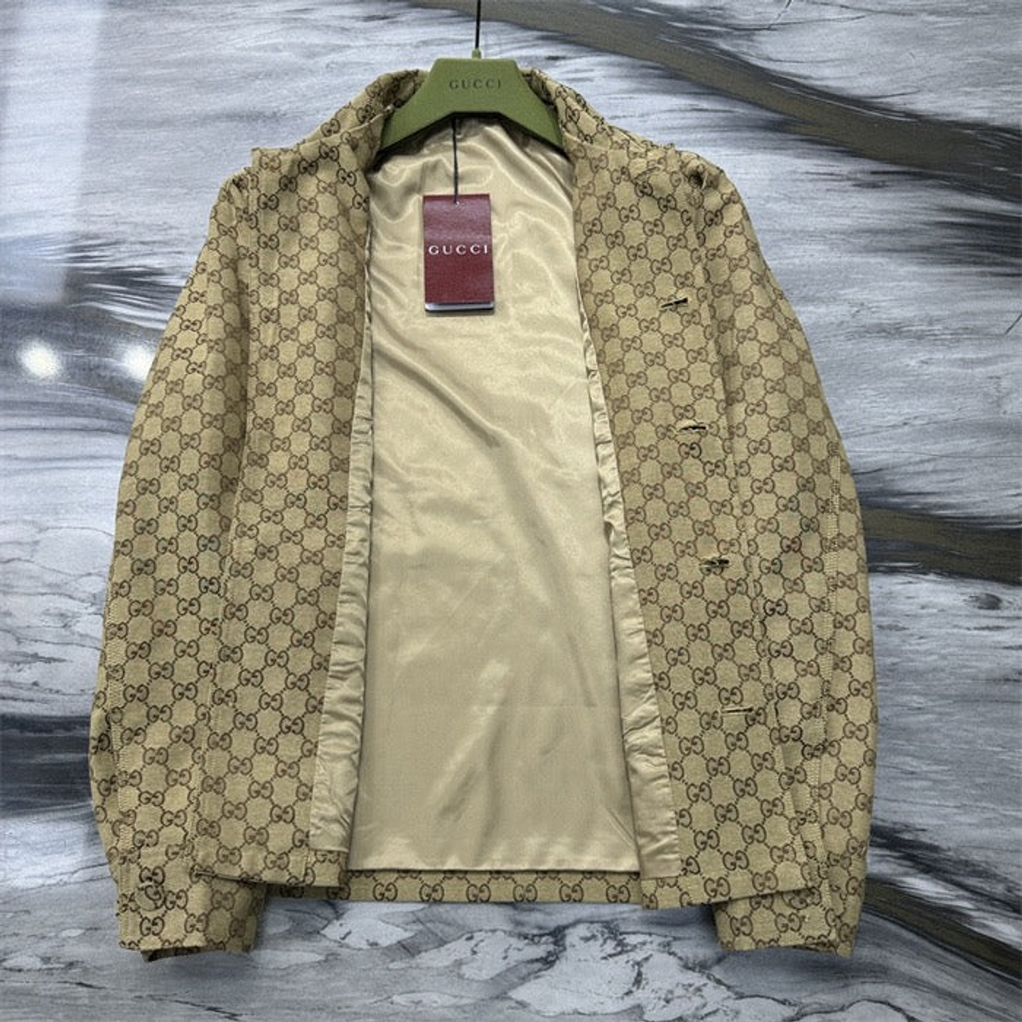 Gucci Webbing-Trimmed Brown