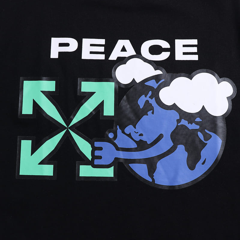 Camiseta Off-White Peace Worldwide Black - HYPER LIST