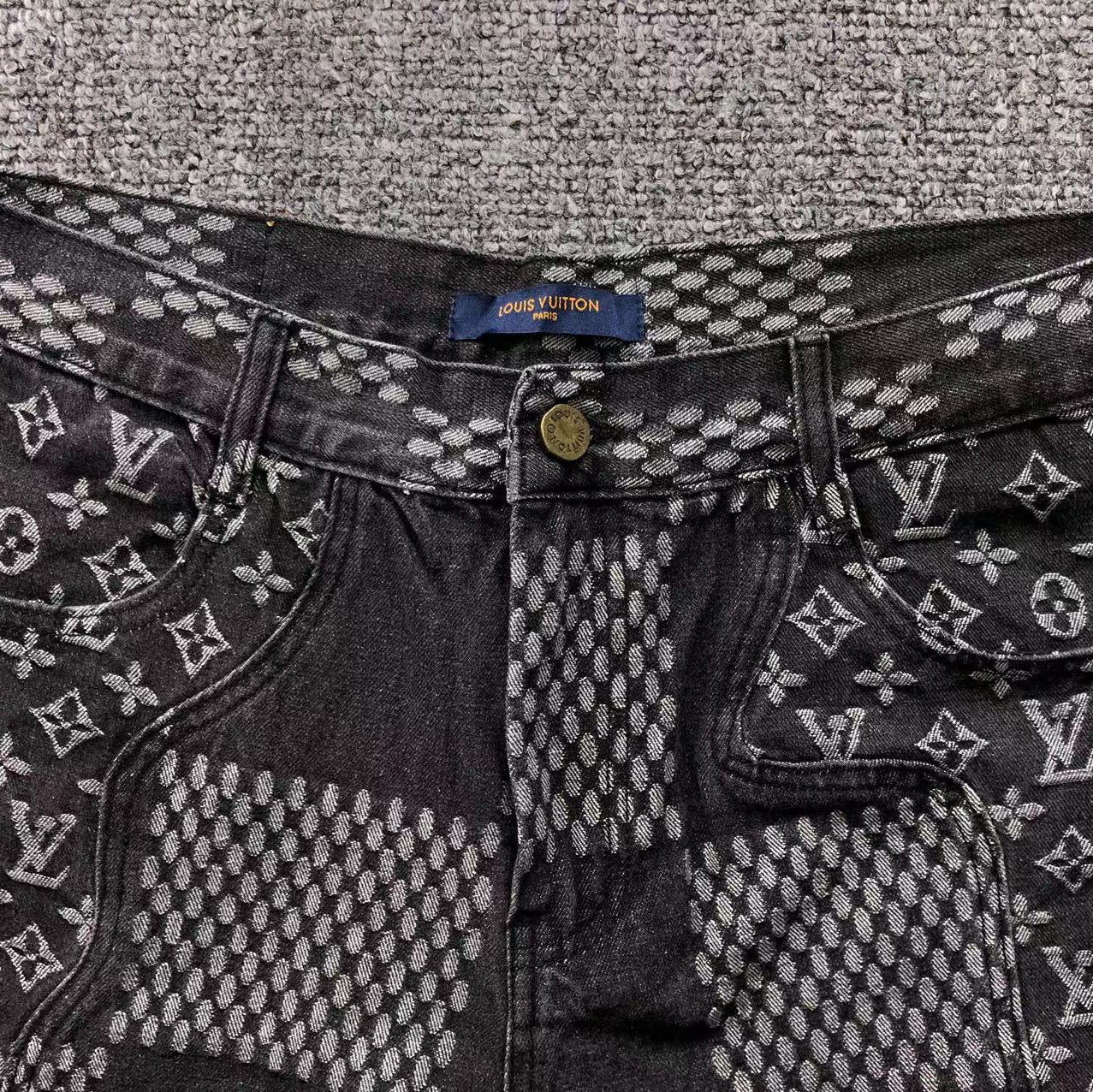 Louis Vuitton Embroided Black Tracksuit