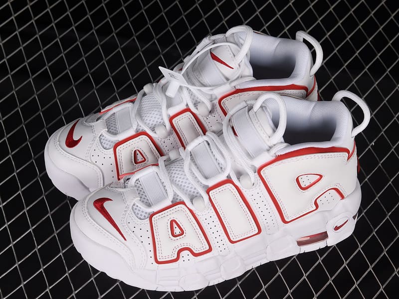 Nike Air More Uptempo White Varsity Red Outline - HYPER LIST