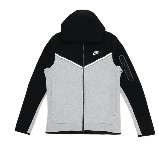Jaqueta Nike Tech Fleece Preta e Cinza - HYPER LIST