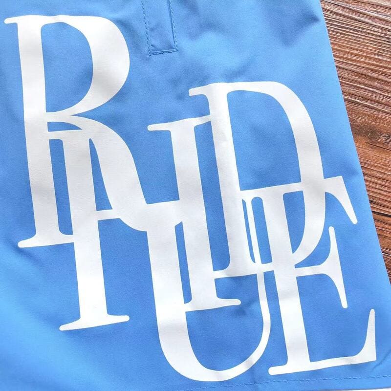 Rhude Side Logo Shorts Blue - HYPER LIST