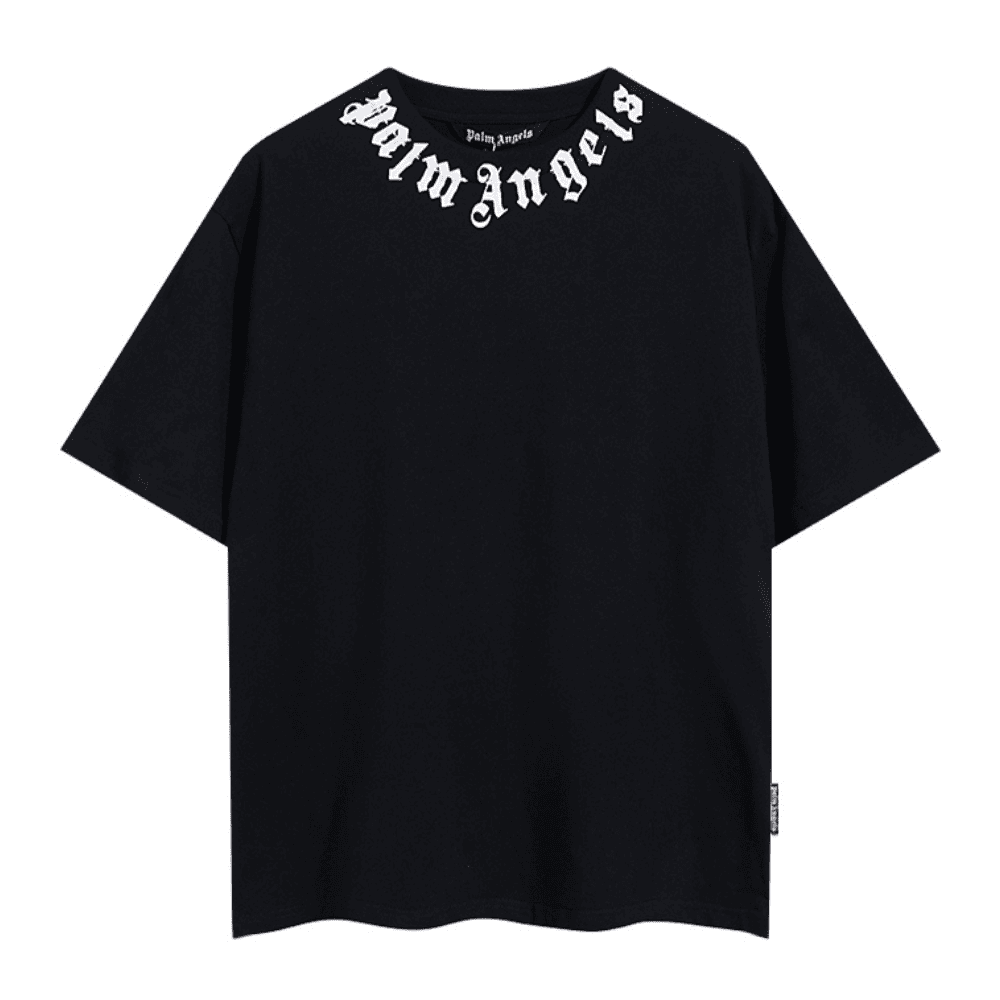 Camiseta Palm Angels Neck Logo Black - HYPER LIST