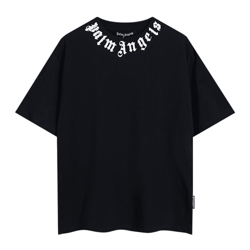 Camiseta Palm Angels Neck Logo Black - HYPER LIST