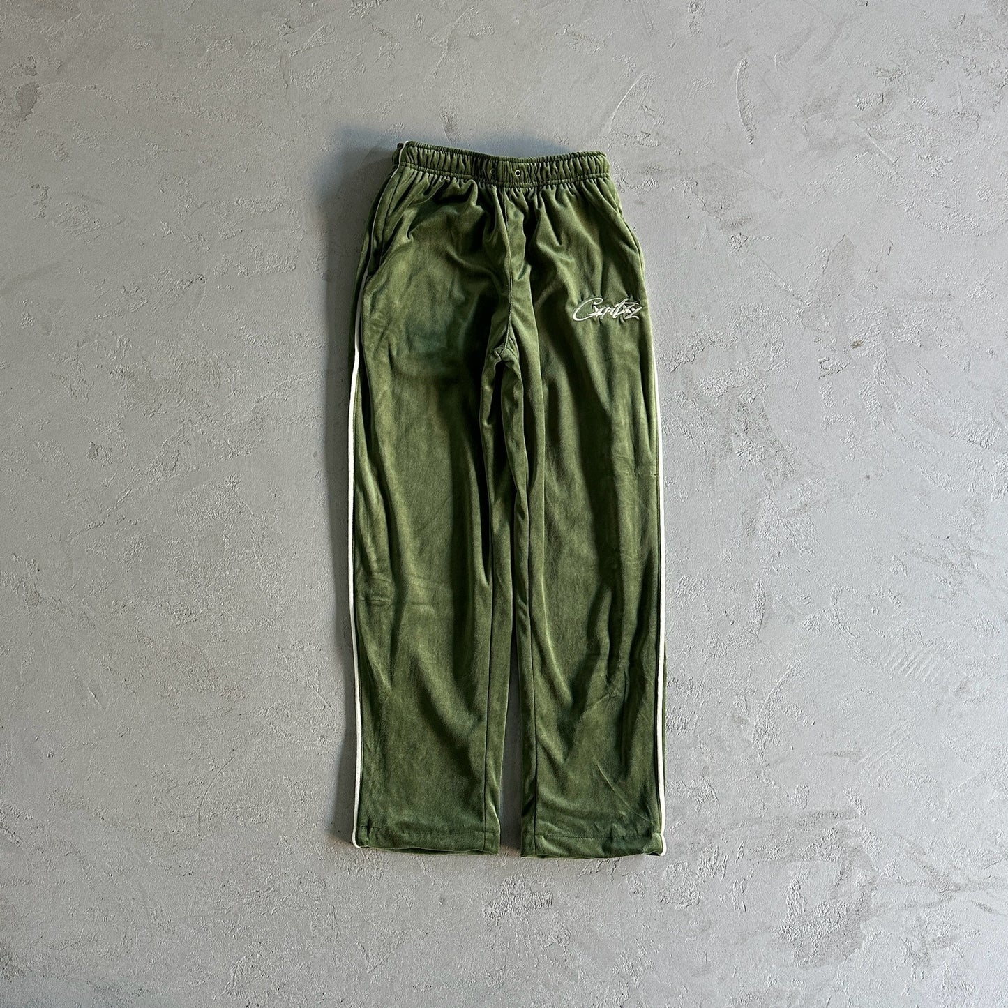 Corteiz Velour Green Tracksuit