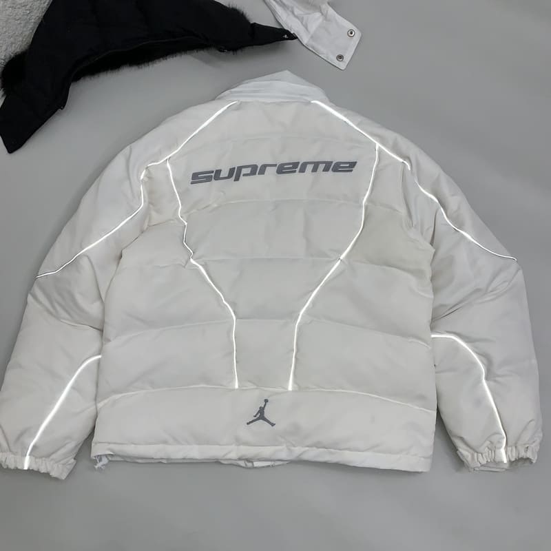 Jaqueta Puffer Supreme x Jordan Branca - HYPER LIST
