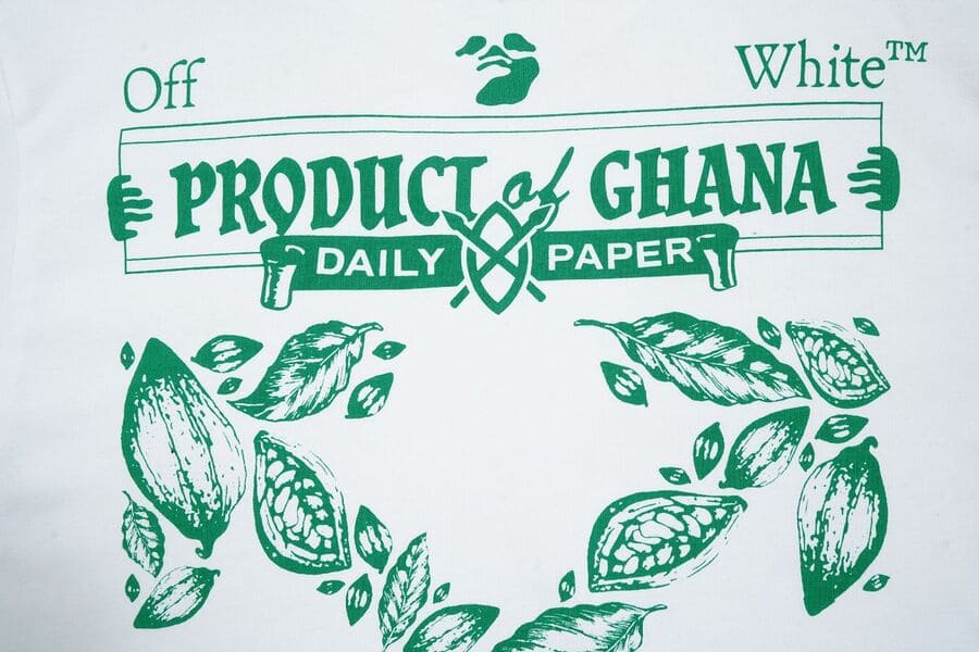 Camiseta Off-White x Daily Paper x Surf Ghana White - HYPER LIST