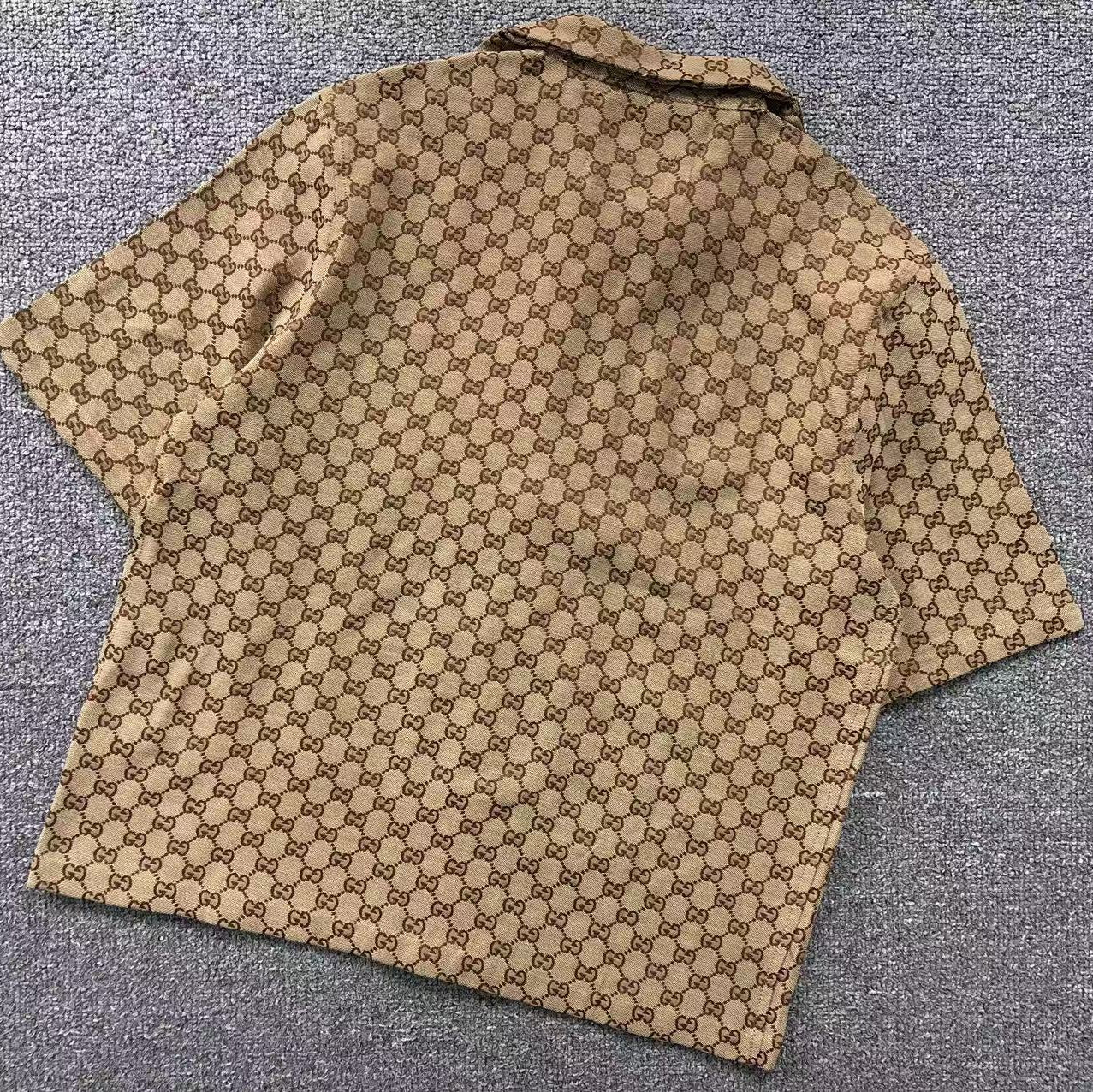 Gucci Webbing-Trimmed Brown Short Set