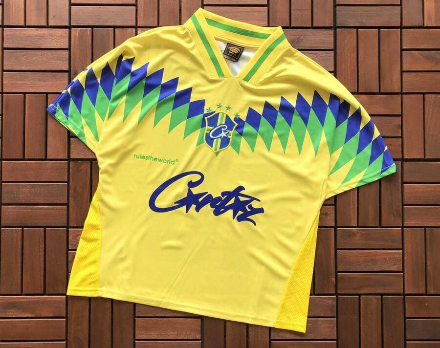 Camiseta Corteiz Futebol Brasil Amarela - HYPER LIST