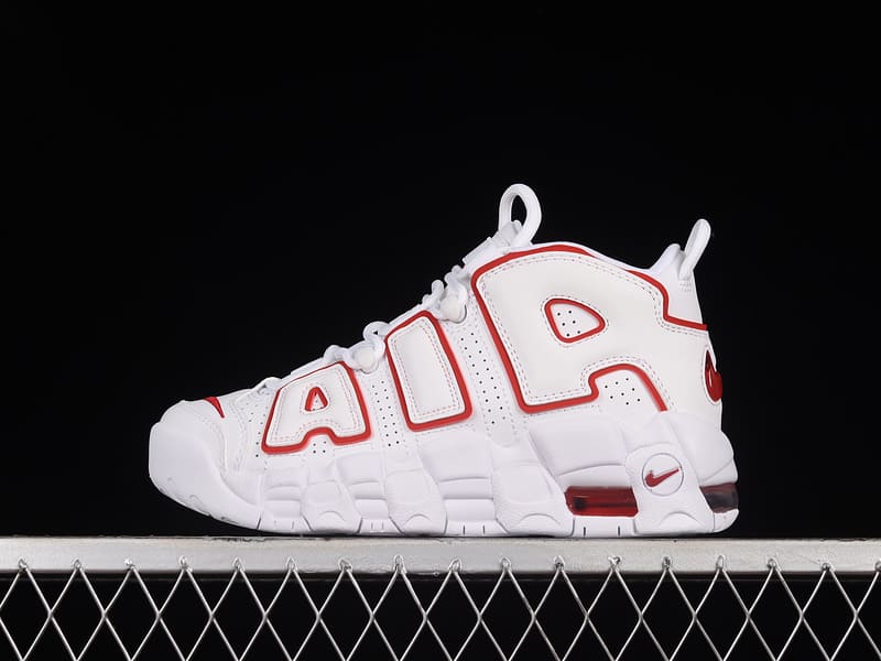 Nike Air More Uptempo White Varsity Red Outline - HYPER LIST