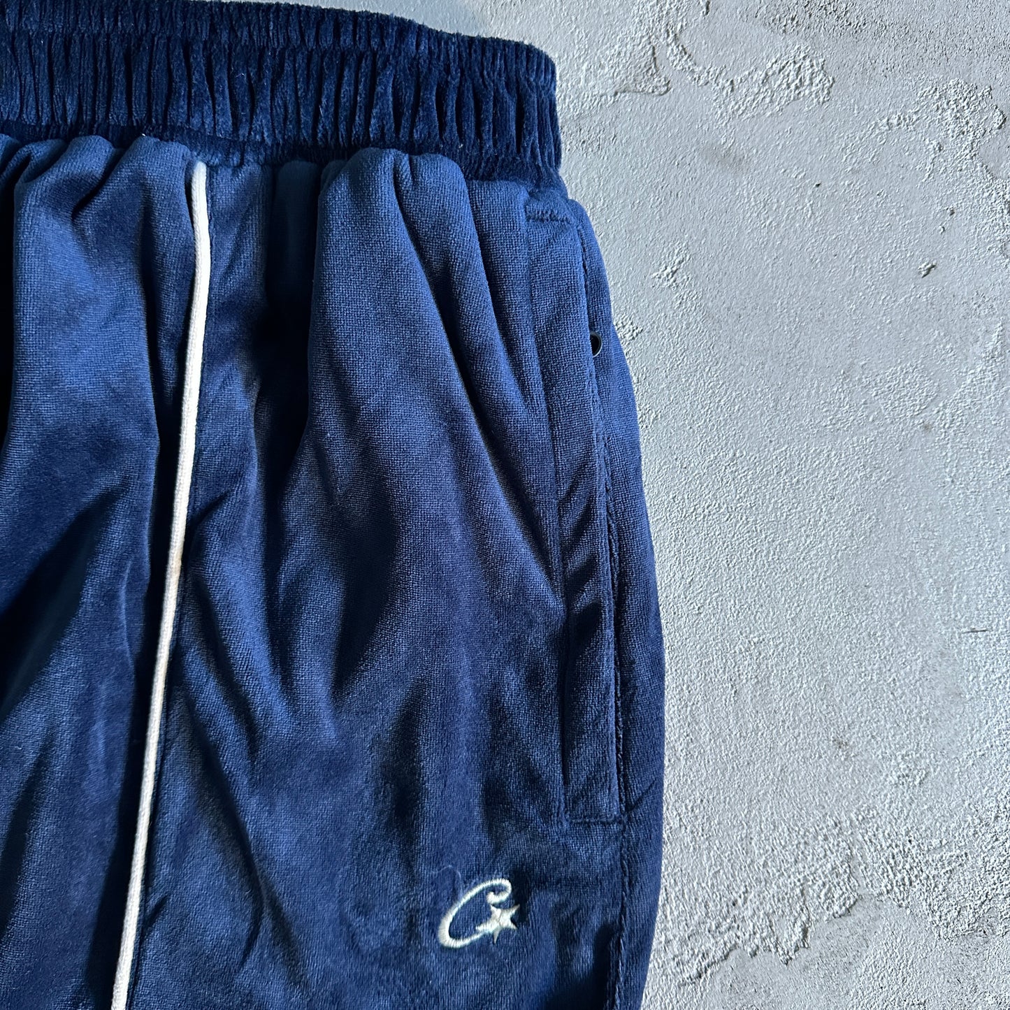 Survêtement Corteiz Velour Bleu