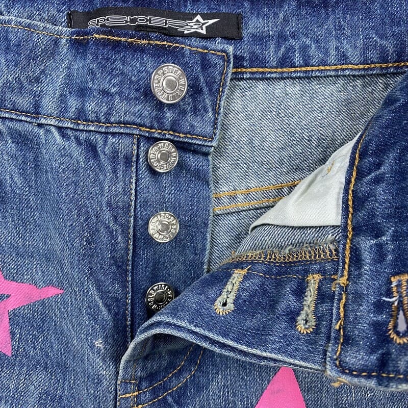 Calça Jeans Sp5der Pink Stars - HYPER LIST