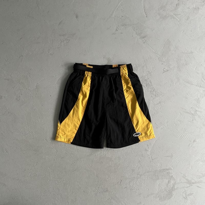 Shorts Corteiz Preto Amarelo - HYPER LIST