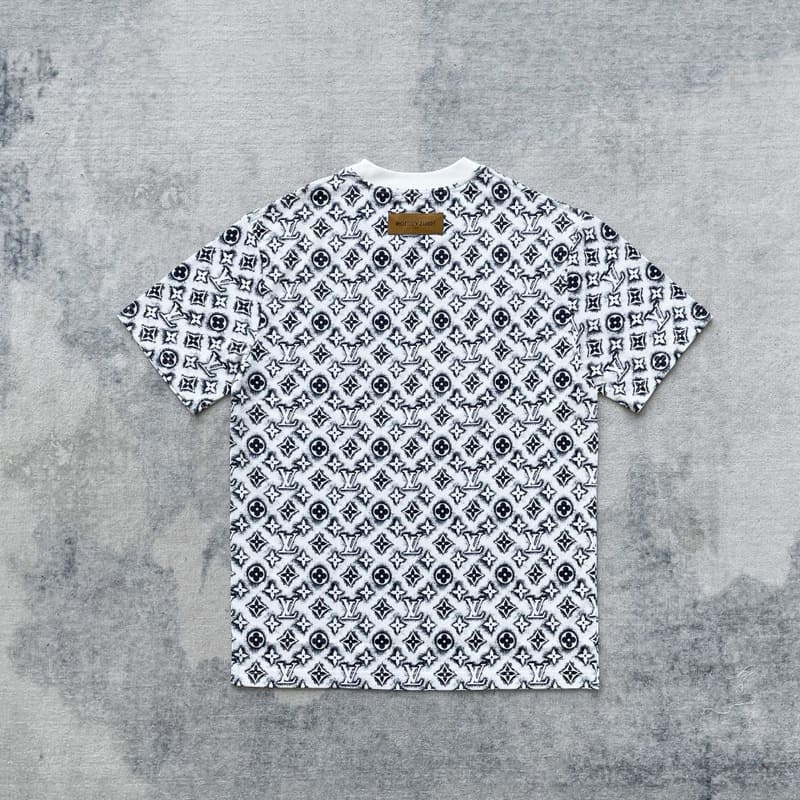 Camiseta Louis Vuitton Monogram White Deep Black - HYPER LIST