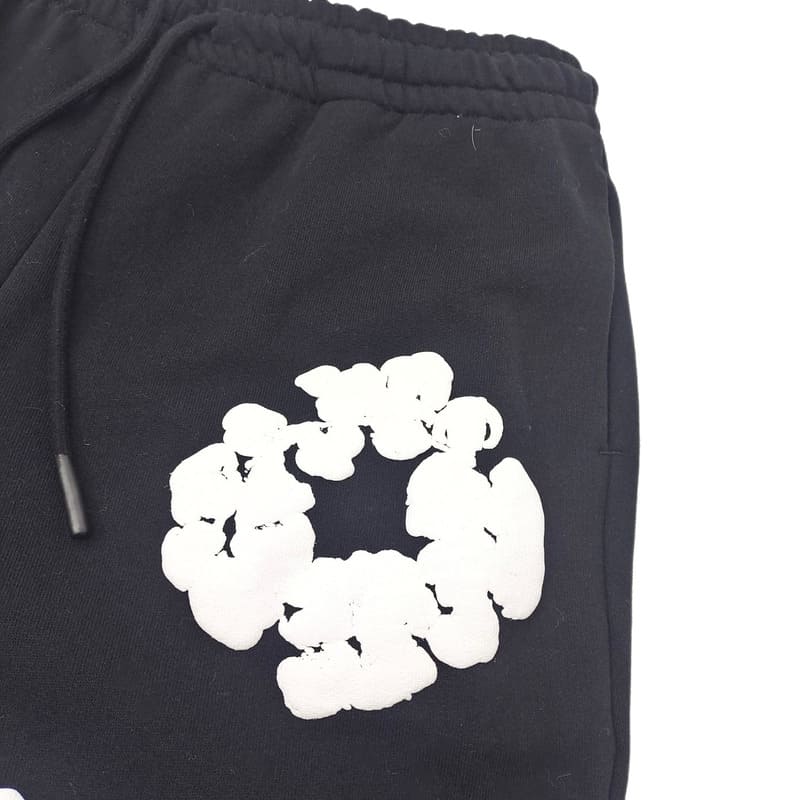Shorts Denim Tears The Cotton Wreath Black - HYPER LIST