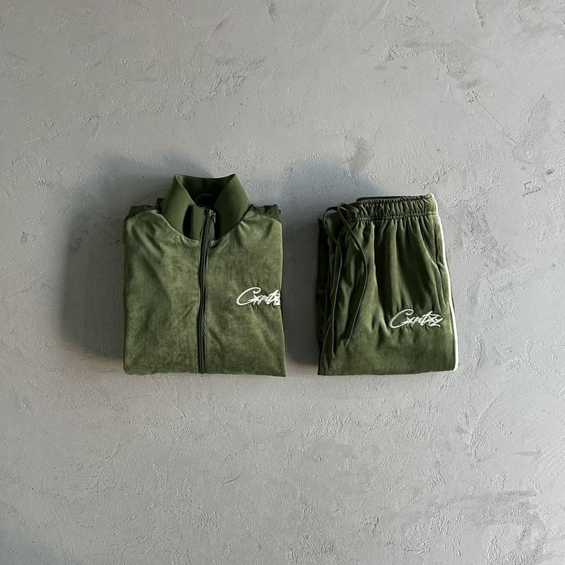 Conjunto Corteiz Veludo Verde - HYPER LIST