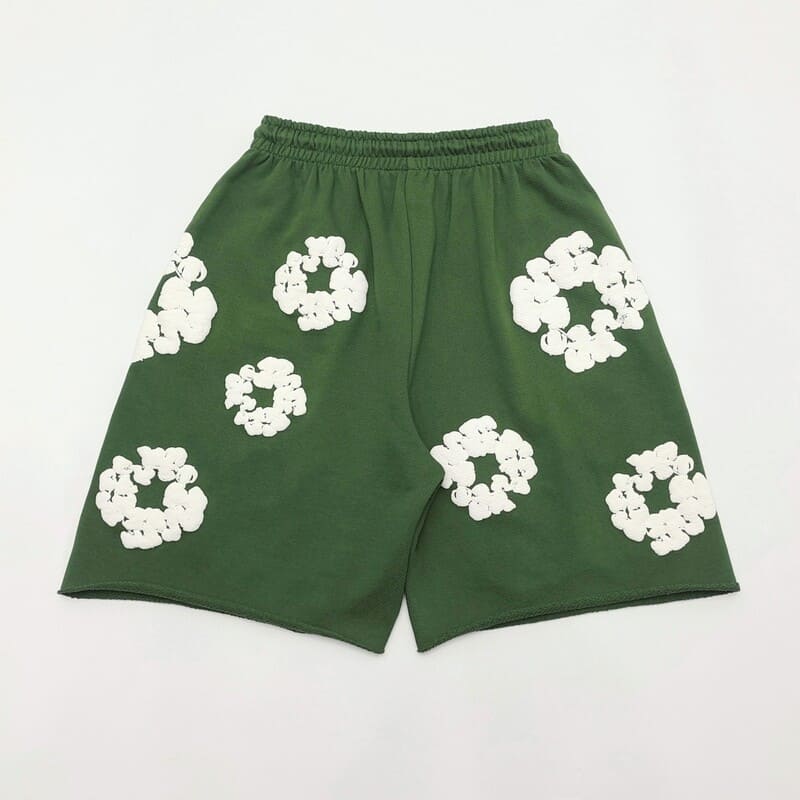Short en jean déchiré The Cotton Wreath Green