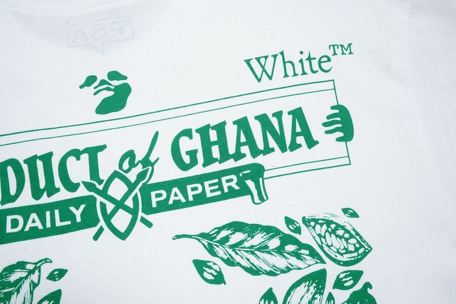 Camiseta Off-White x Daily Paper x Surf Ghana White - HYPER LIST