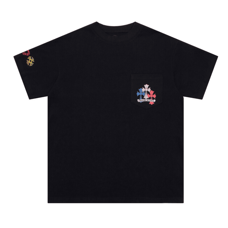 Camiseta Chrome Hearts Cross Colour Preta - HYPER LIST