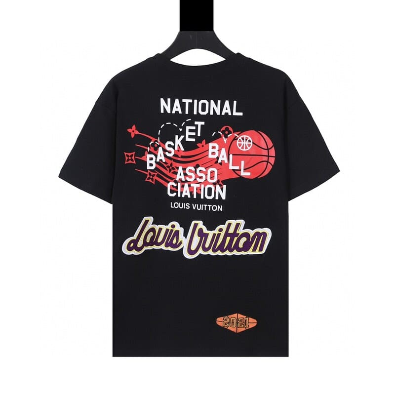 Camiseta Louis Vuitton x NBA Crossover Round Neck Printing - HYPER LIST