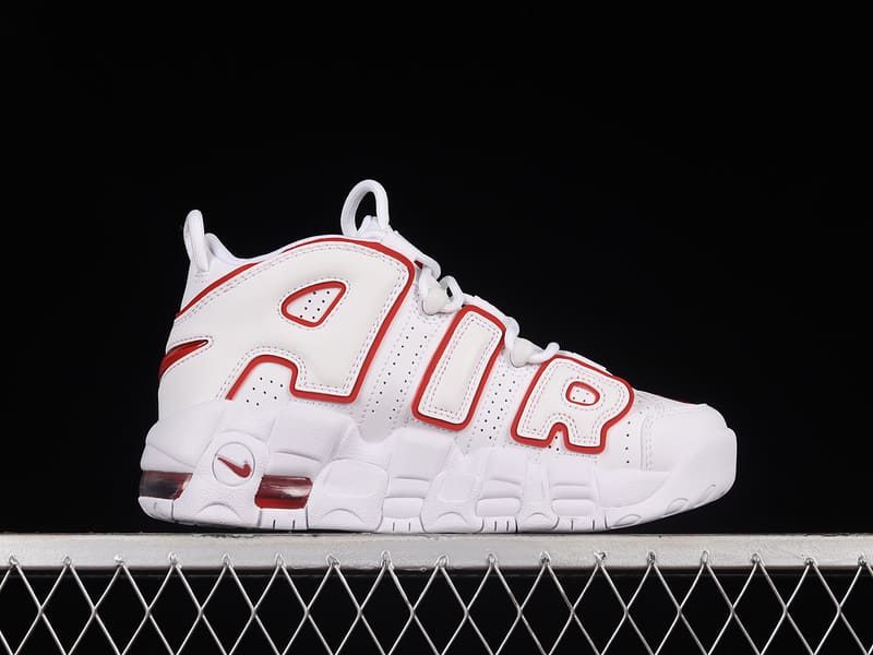 Nike Air More Uptempo White Varsity Red Outline - HYPER LIST