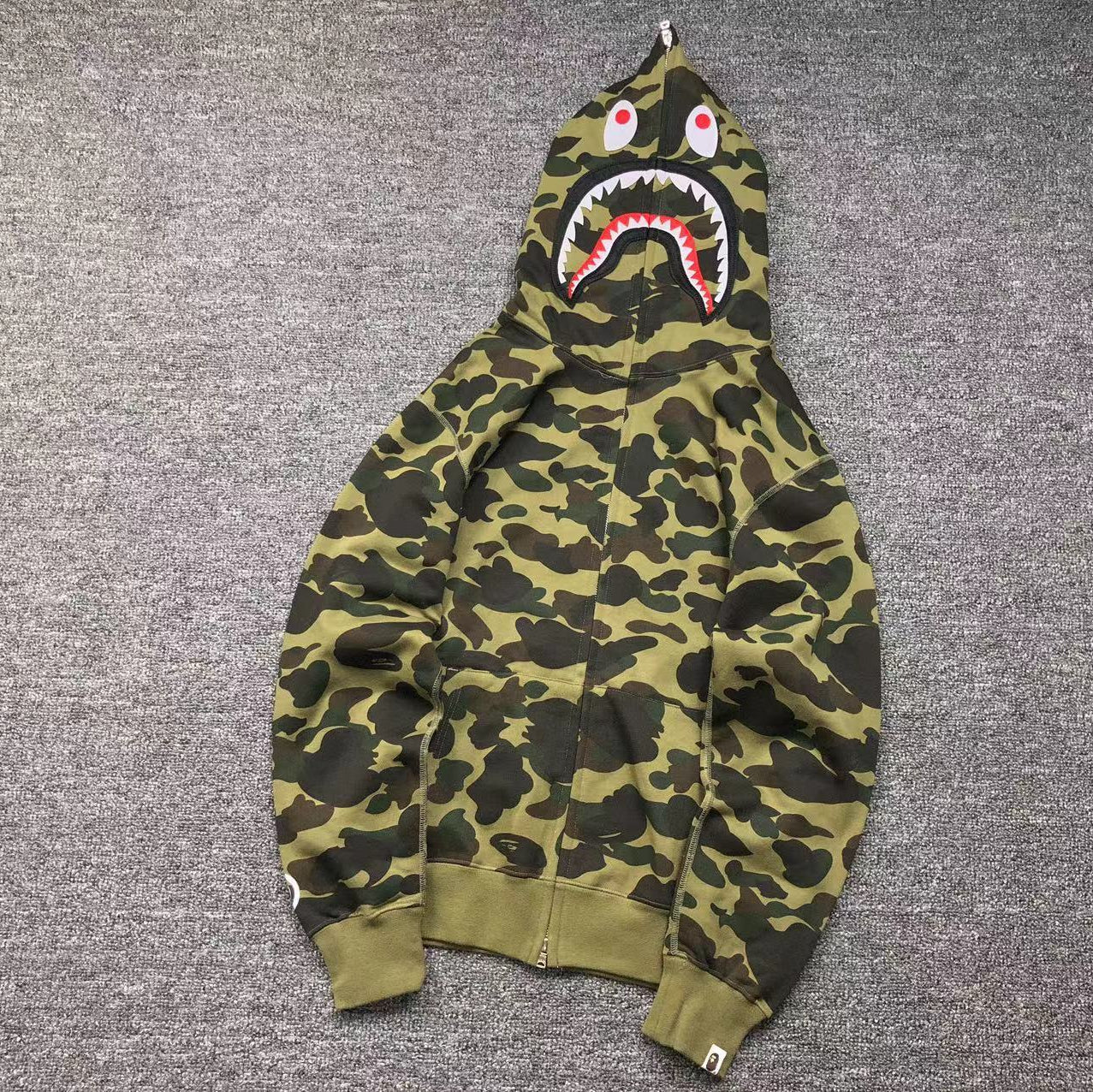 Hoodie BAPE Shark Green