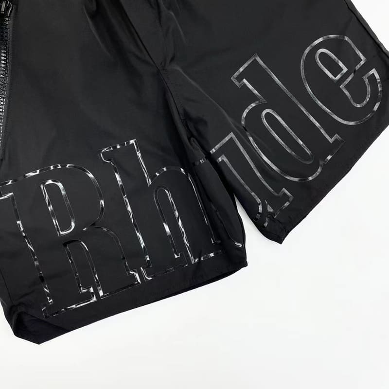 Rhude RH Logo Shorts All Black - HYPER LIST