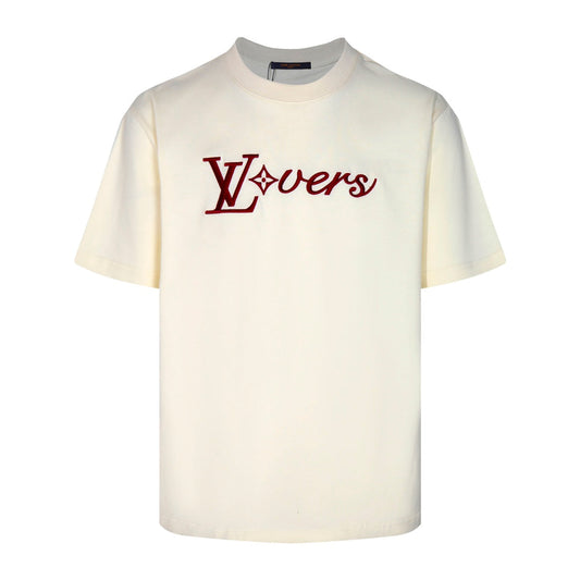 Camiseta Louis Vuitton Cream LV Lovers - HYPER LIST