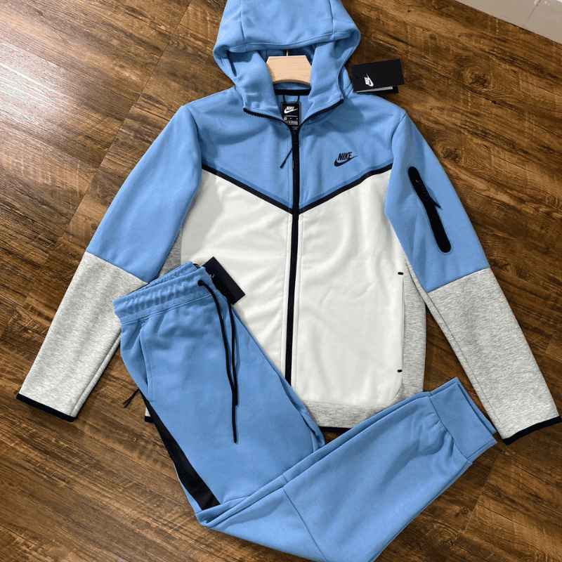 Conjunto Nike Tech Fleece Azul e Cinza - HYPER LIST
