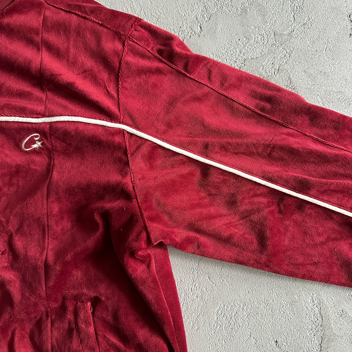Corteiz Velour Red Tracksuit