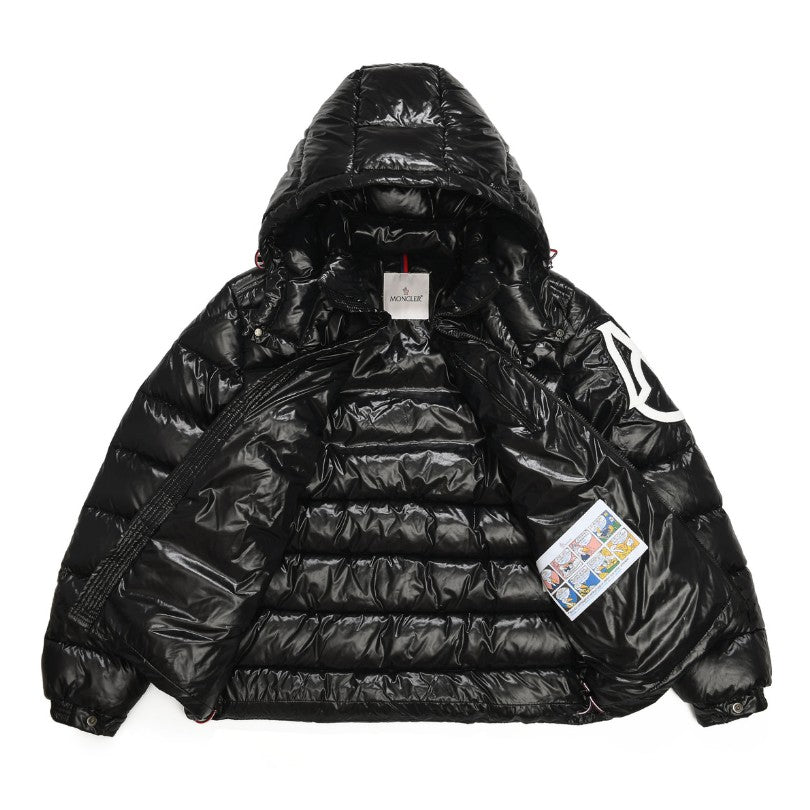 Jacket Puffer Moncler Black with Hood MCL009
