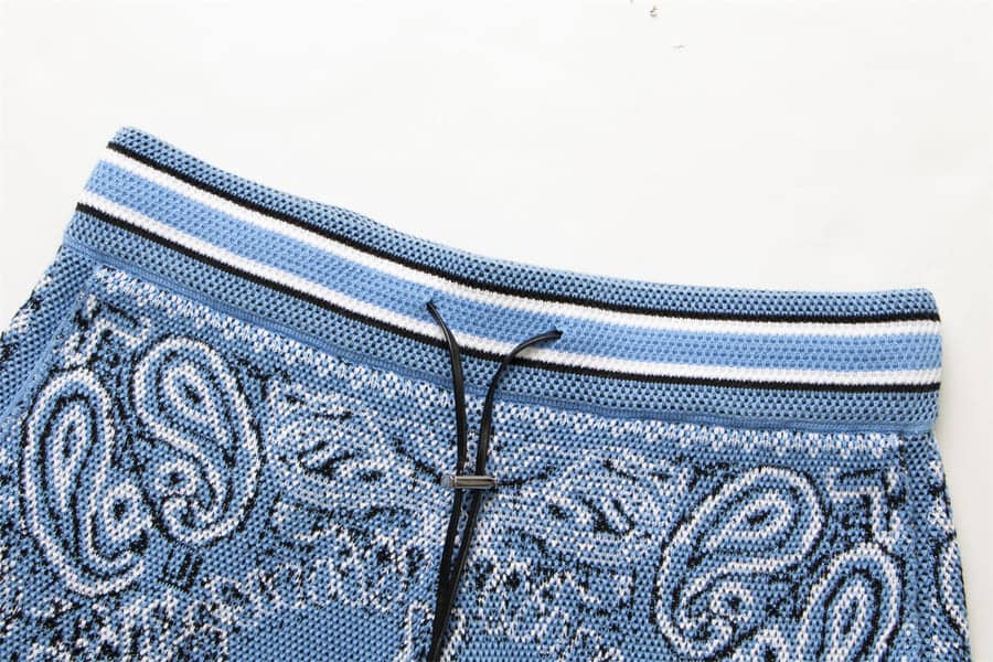 Amiri Bandana Crochet Basketball Shorts Blue - HYPER LIST