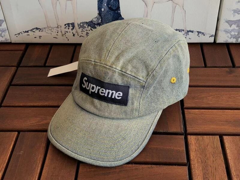 Boné Supreme Washed Chino Twill Camp Blue Jeans - HYPER LIST