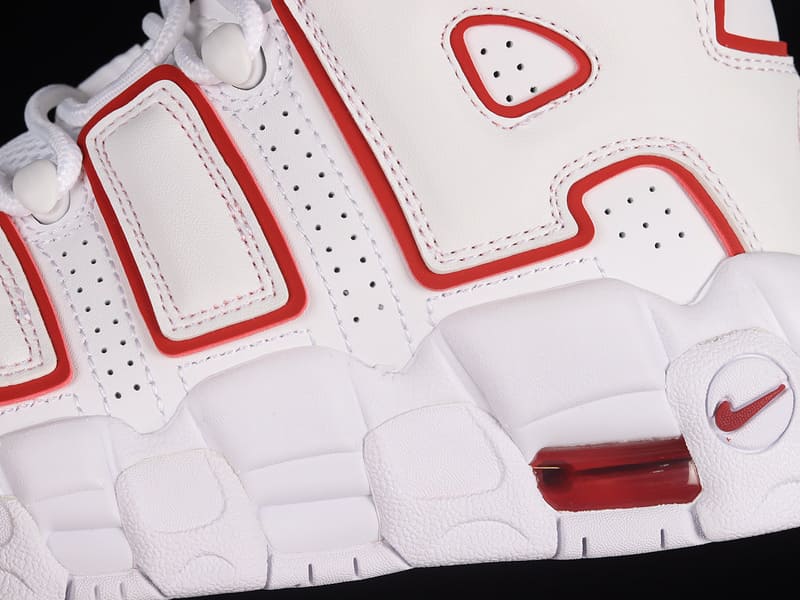 Nike Air More Uptempo White Varsity Red Outline - HYPER LIST