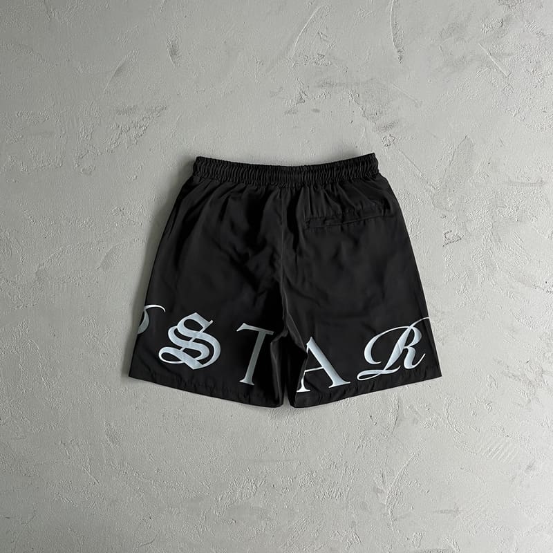 Shorts Trapstar Script Swimming Black/Nigara Mist - HYPER LIST