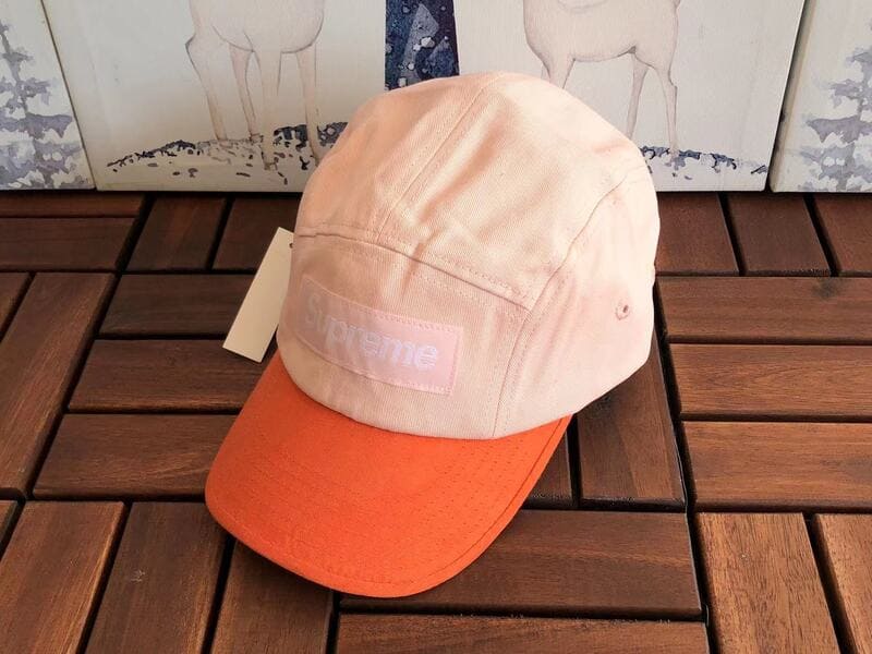 Boné Supreme Washed Chino Twill Camp Salmon Colour - HYPER LIST