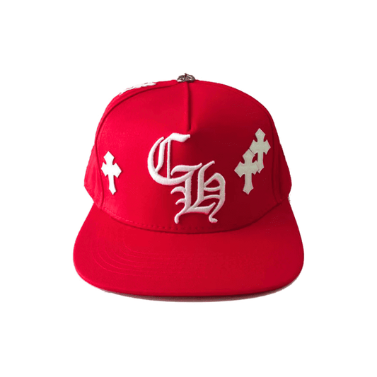 Boné Chrome Hearts Cross Patch Vermelho - HYPER LIST